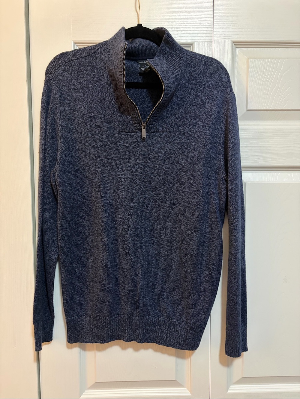 Calvin Klein Jeans Men's Navy Quarter-Zip Sweater